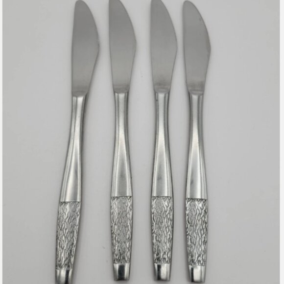 Vintage Amefa Holland Stainless Steel Dinner Knife Lot of 4 Knives Prestige Rare - Picture 7 of 14